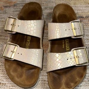 Pearl Python Birkenstock Arizona 37 fits 6-7